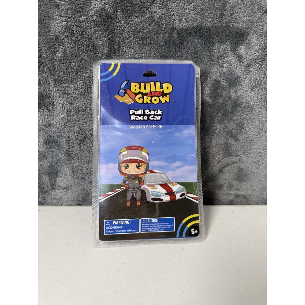 Lowes Build & Grow Pull Back Wood Race Car Project Toy Kit New Sealed